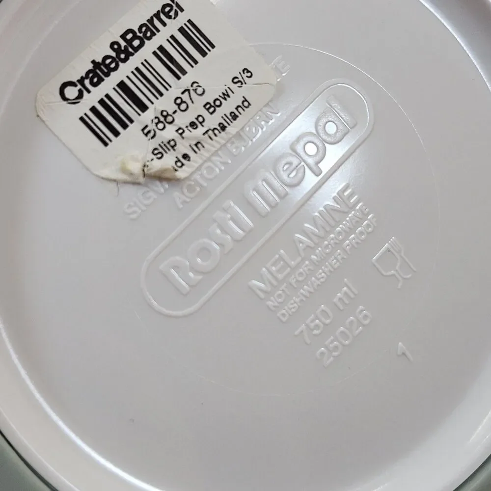 7 Rosti Mepal Trudeau Melamine Mixing Bowls Nesting Set White Crate & Barrel